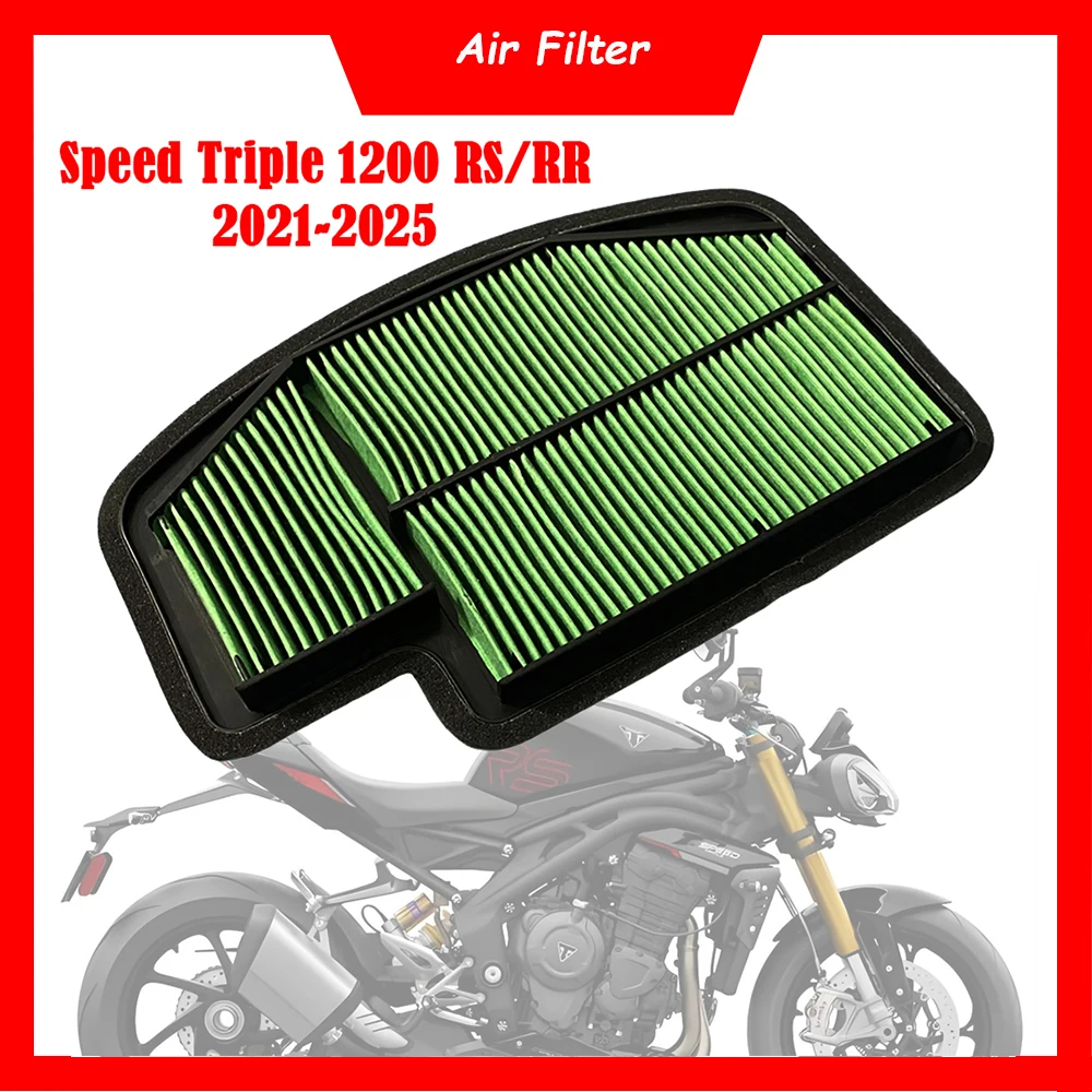 Motorcycle Engine Air Filter Cleaner T2205748 Air Intake Filter Element For Triumph Speed Triple 1200 RS RR 2021-2025