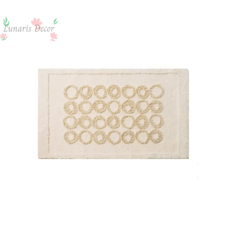 Premium flocked tufted bedroom bay window bedside blanket, home mirror water-absorbent non-slip living room large carpet