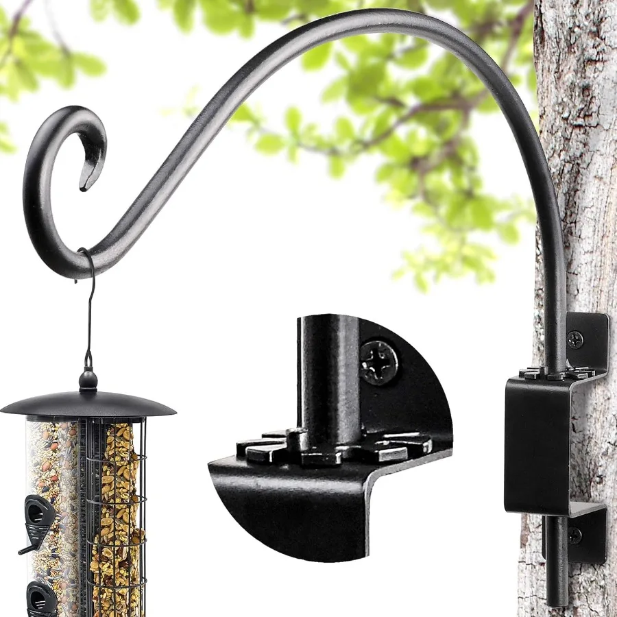 

Bird Feeder Hangers Outdoor: 16Inch Swivel Hanging Plant Bracket for Wall Mount Swivel Plant Hook for Flower Basket