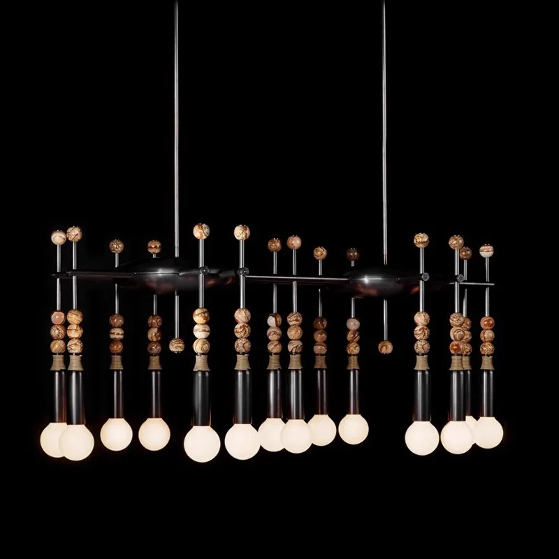 All copper natural marble, retro silent wind hotel living room dining table