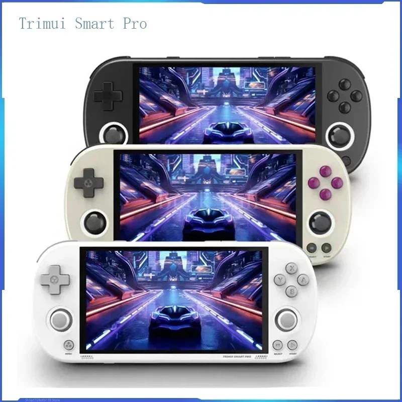 

Trimui Smart Pro Handheld Game 4.96 Inch 720p Hd Ips Screen Console Retro Arcade Recreational Machine Game Player Kids Gifts