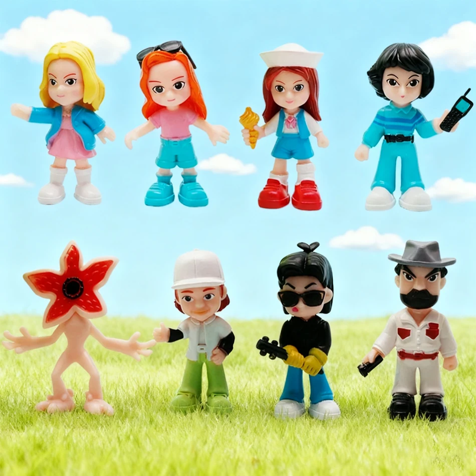 Juego de figuras de juego de TV de 8 piezas: Will Byers & Eleven, muñecos de acción, decoración coleccionable para tarta, regalo para fanáticos