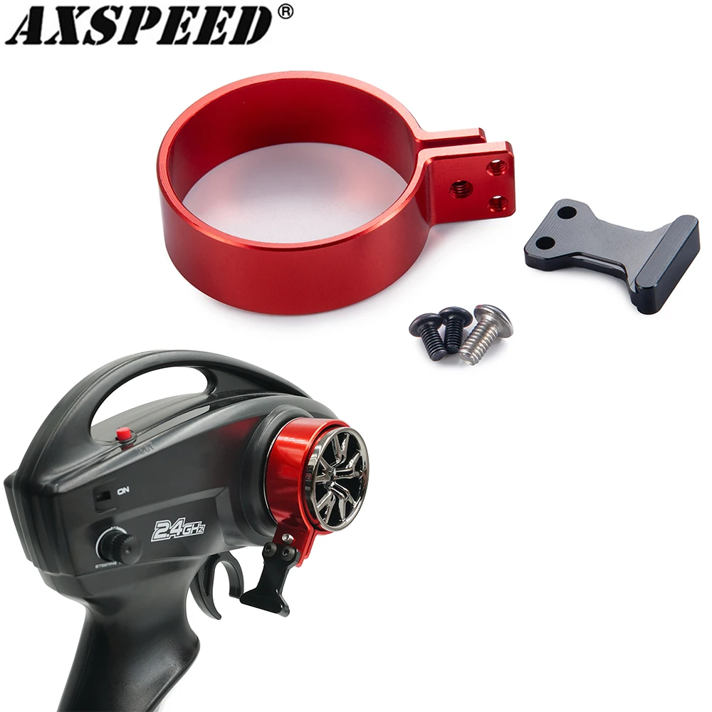 AXSPEED Metal Control Remote Control Retrofit Handwheel Controller for 1/10 RC Crawler Car Axial SCX10 TRX4 TRX6 D90