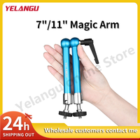 YELANGU A75 7/11 inches Adjustable Magic Arm Articulating Weight Capacity 10KG 1/4 Screw Camera DV Monitor LCD Universal Bracket