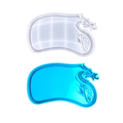 Tray Molds Cup Pad Molds Epoxy Resin Molds Dragon Head Shaped Silicone Material for DIY Hand-Making Resin Artworks