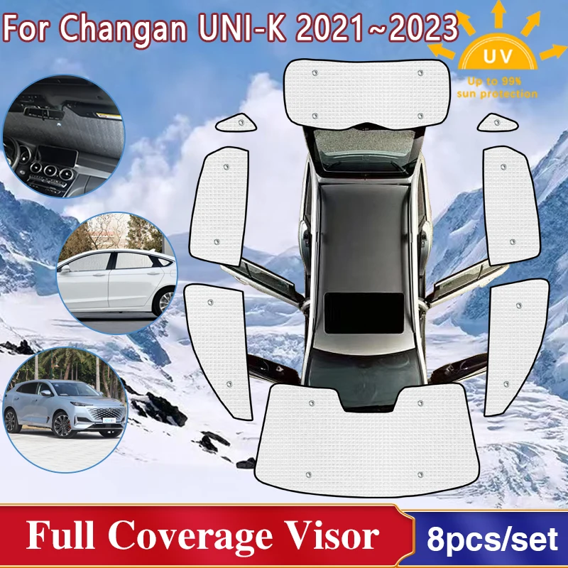 

Car Window Visor For Changan UNI-K 2023 Accessories 2021 2022 Sun Shade Windshield Sun Protection Anti-UV Auto Sunshades Parasol