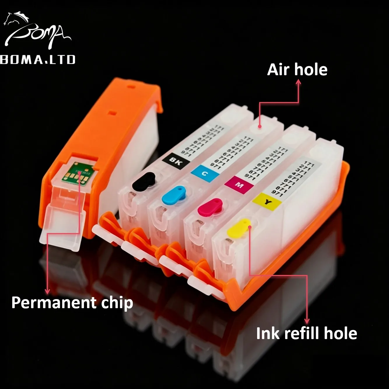 North America PGI-230 CLI-231 PGI 230 CLI 231 Empty Refill Ink Cartridge with chip for Canon PIXMA TS8820 Printer