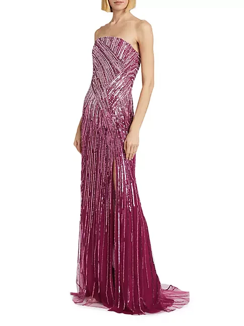 Strapless Sequin Banquet Sexy Prom Evening Dress Dress Fishtail Temperament Dress Skirt Stage Dance Party robes de soirée