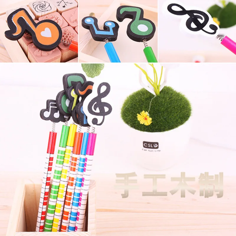 1 Pieces Lytwtw's Musical Music Stationery School Office Supply Student Gift Prize Creative Kawaii Simple Cute Music 2B Pencil