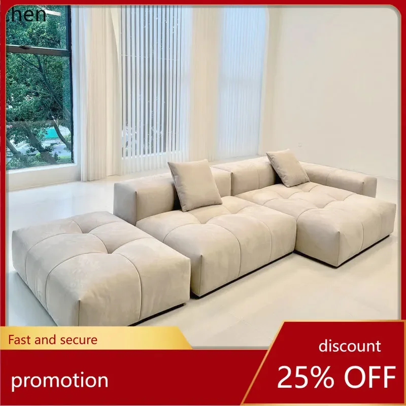 HT compressed pixel sofa retro single armrest corner module combination simple modern living room sofa