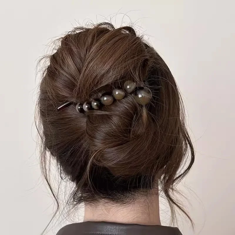 Koreanische Geometrische Perle Haar Clips Haarnadeln Mode Süße Pferdeschwanz Clip Schnalle Barrettes Grips Headwear Frauen Haar Zubehör