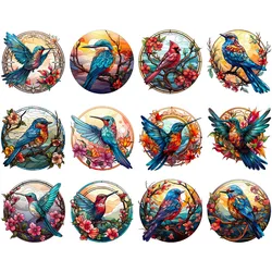 13 styles Bird Heat Transfer Thermo-Sticker On Clothes T Shirt Applique Cartoon Animal Iron On Transfer Patches For Clothing DIY