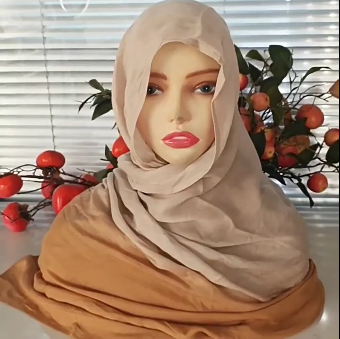 

Новый вискозный длинный шарф, женский мусульманский хиджаб, градиентные цвета, шали, шарфы, банданы, повязка на голову, Bufanda, платок, Turbante Mujer