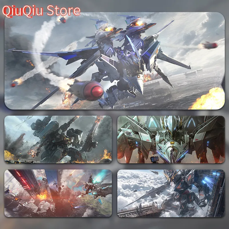 

Коврик для мыши Gundam, большой коврик для мыши в стиле аниме без ограничений, компьютерный настольный коврик, коврик для игровой клавиатуры Mecha