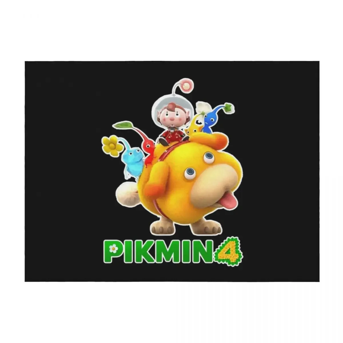 

Pikmin, Pikmin 4, Rescue Pup Oatchi, Pikmin 2023, Balck Throw Blanket sofa bed Sofas Cute Plaid Beach Blankets