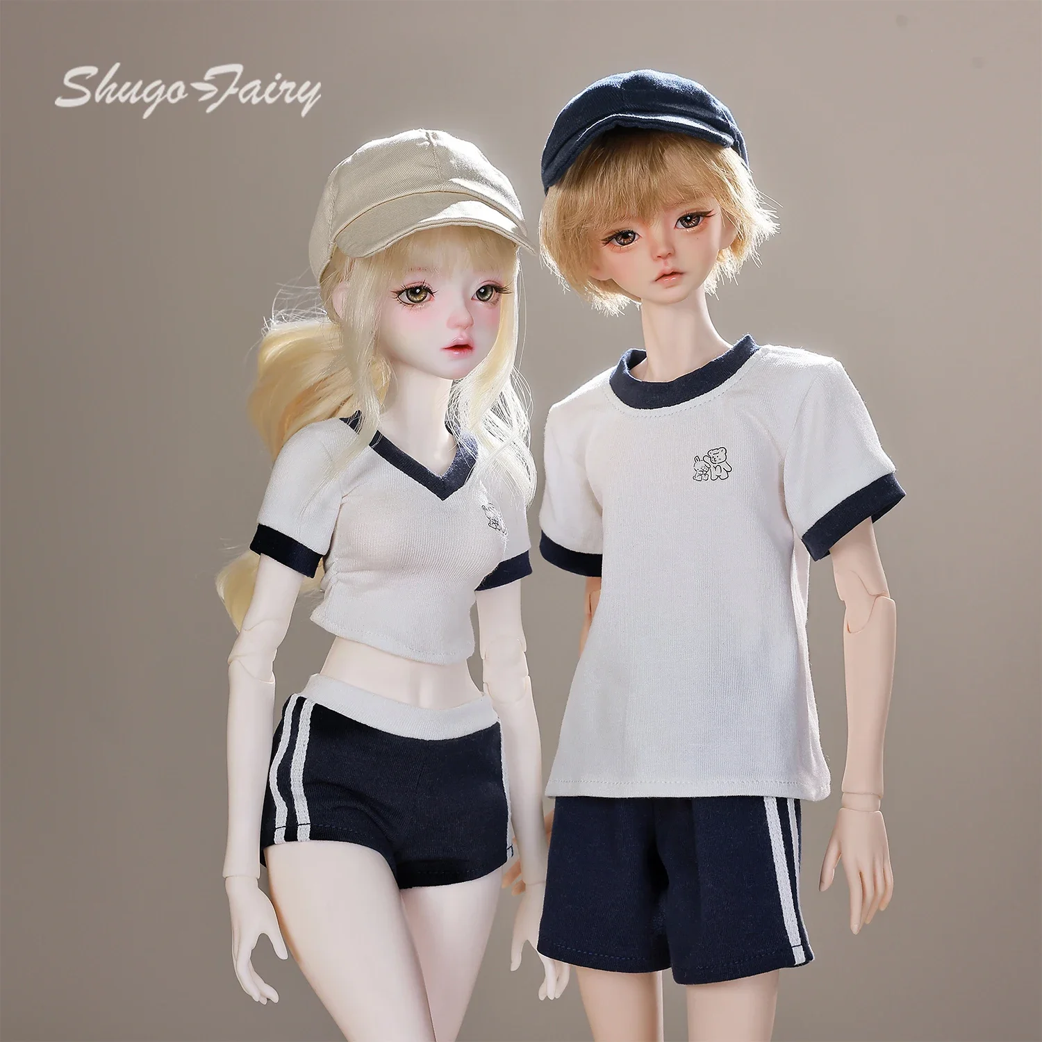

Shugafairy 1/4 BJD Couple - Lorc B & Libra E Sporty Duo Matching Tracksuits Poseable Set | Youthful Love Limited