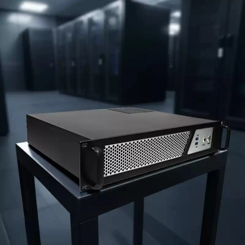 Industrial chassis, aluminum profile panel, dust-proof server housing, 12V silent fan