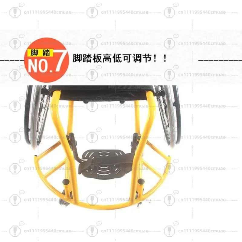 Aluminum alloy handicap basketball training wheelchair sports quick-release large wheel with anti-backflip small wheel