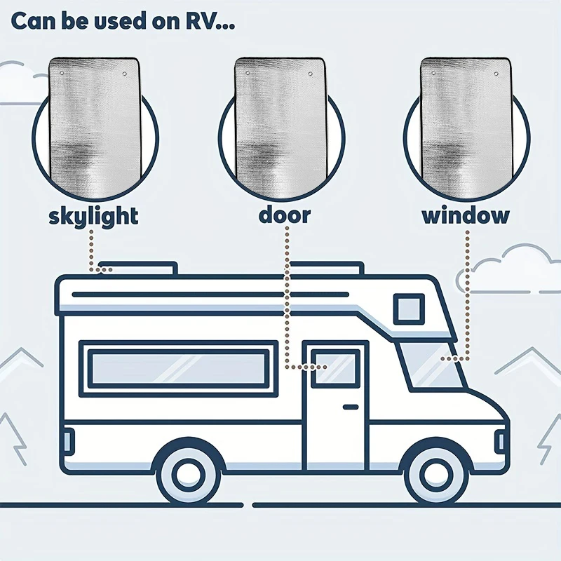 

Car Light Sunshade Motorhome Camper Van Window Sun Protection Heat Insulation Sunshade Heat Insulating Reflective Plate