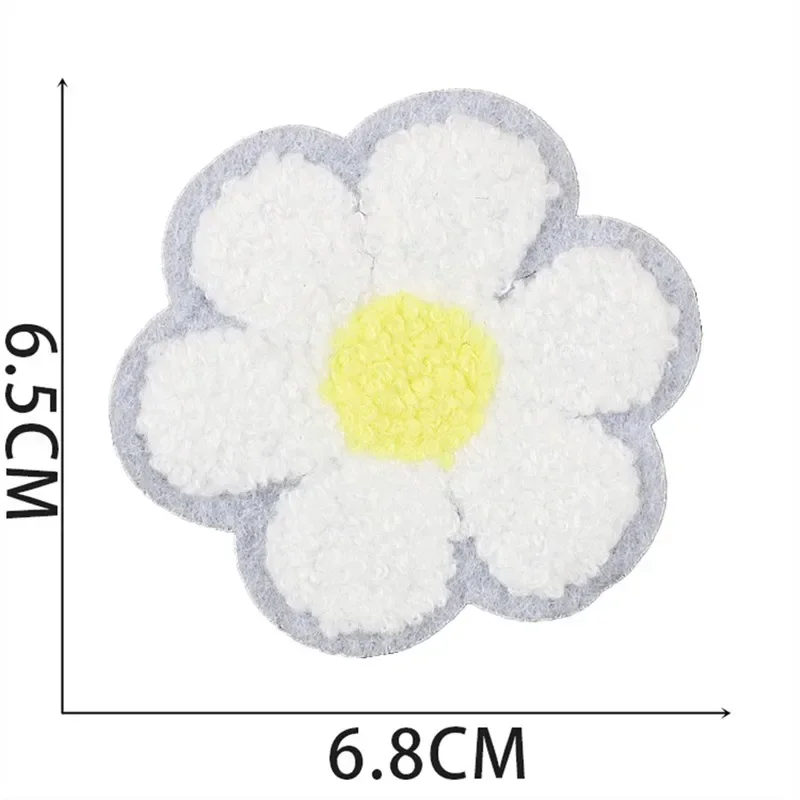 Embroidered Patch Iron On Patches for Clothing Pocket Flower Clothes Stickers Fabric Sewing Thermal Adhesive Applique Fusible