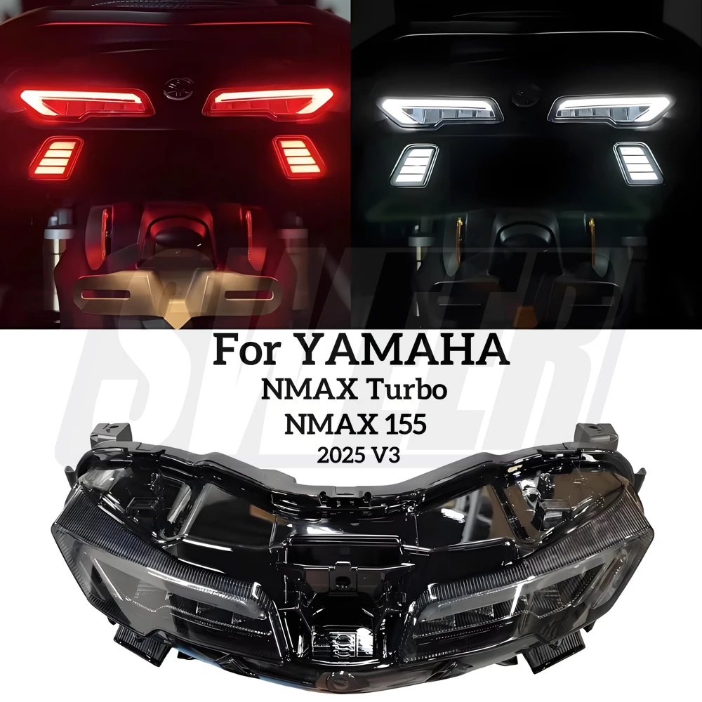 

For YAMAHA Nmax 2025 Turbo Modified Mtorcycle Spare Part Rear Taillamp JPA Taillamp Red White Rear Tail Light Nmax155 Tech Max