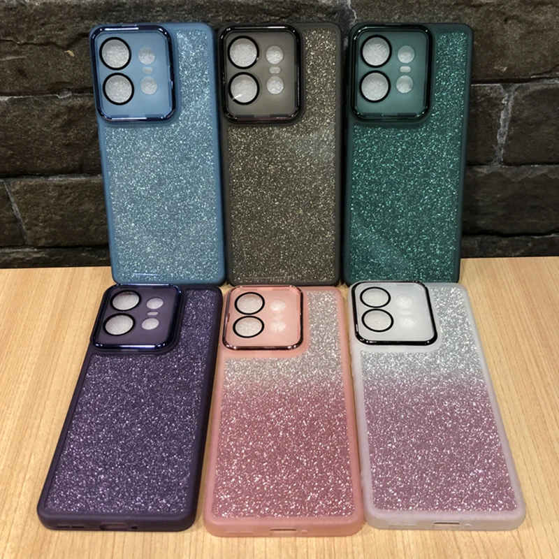 Custodia in cartone trasparente glitter per MOTO Edge 50Pro Fusion Edge 40 Neo ultra G34 G32 G35 G54 G24 G85 Cover posteriore in silicone morbido