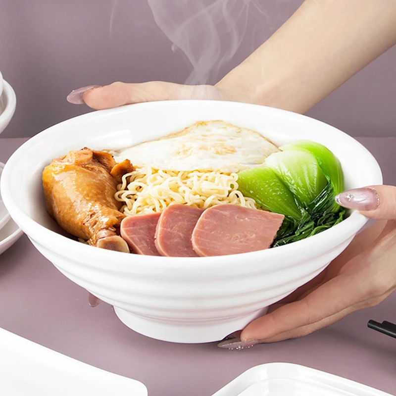 Melamine Noodle Bowl Household Plastic Tableware Restaurant Commercial Ramen Salad Bowl Thickened Not Easily Broken Soup Bowls