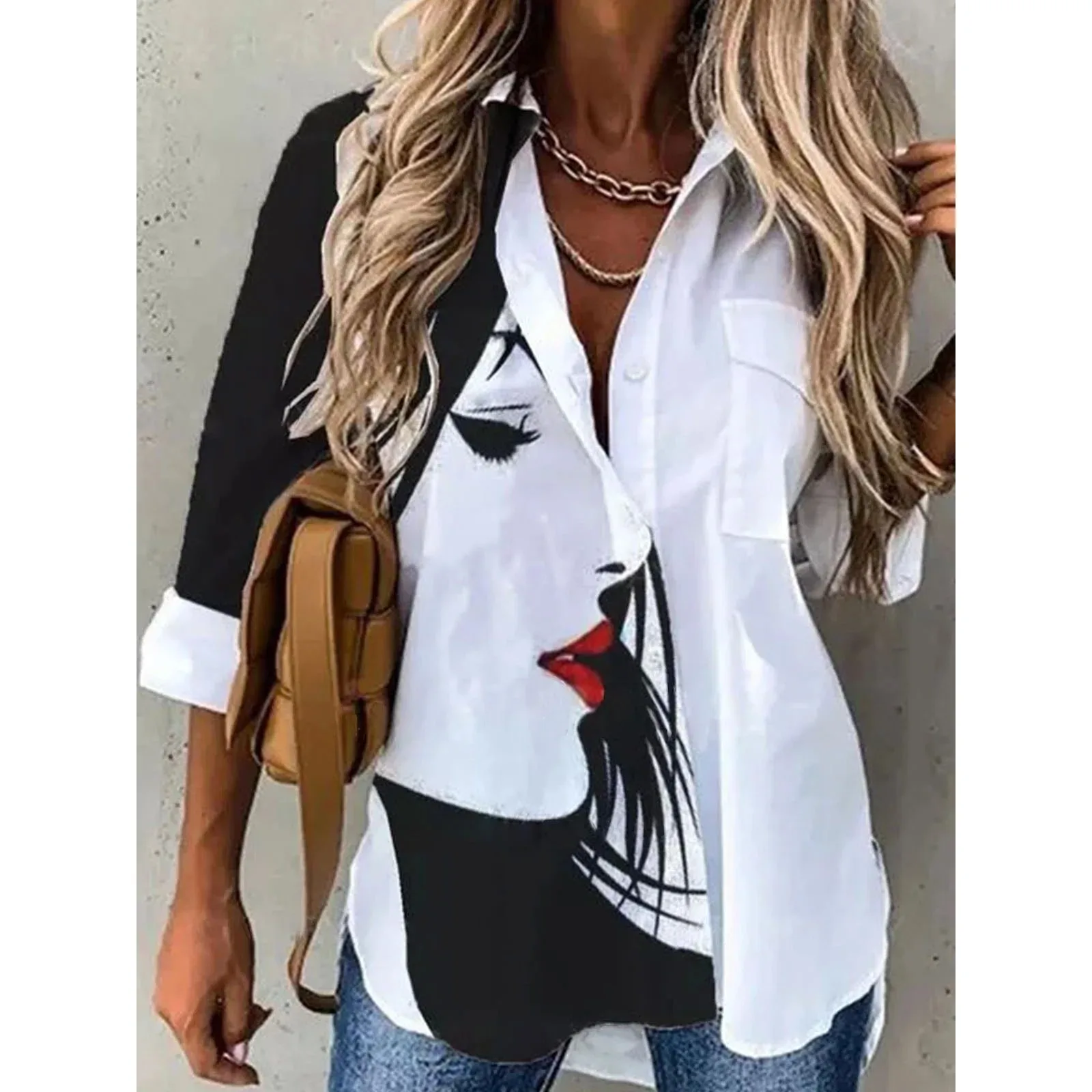 

Faionable Long Sve Women's irt New 2025 Autumn Season Casual Sportswear Set Ele Temperament Ladies' Top