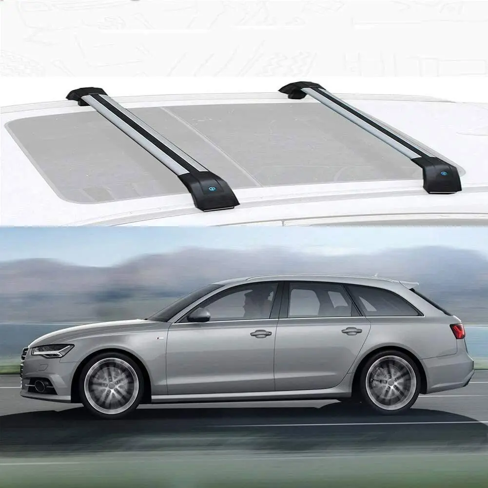 2Pcs Fits for Audi A6 Avant All Road 2013-2018 Roof Rail Rack Cross Bar Crossbar