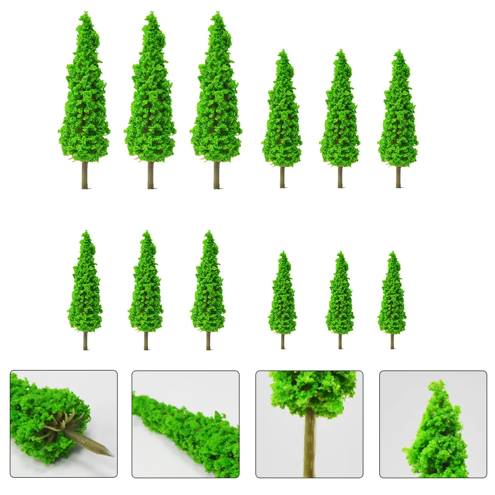 12 Uds juguete simulación árbol verde maceteros suculentos decoración creativa terrario