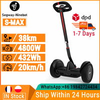 EU Stock Ninebot By Segway S-Max Portable Smart Self-Balancing Electric Scooter 20 km/h 38 km Range Compatible with Gokart kit