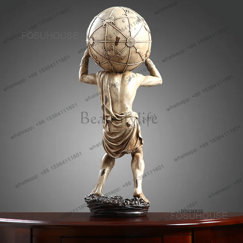 European Retor Living Room Figure Sculptures Ornaments Challenger Office Model Room Decoration Gifts Statues American Home Decor