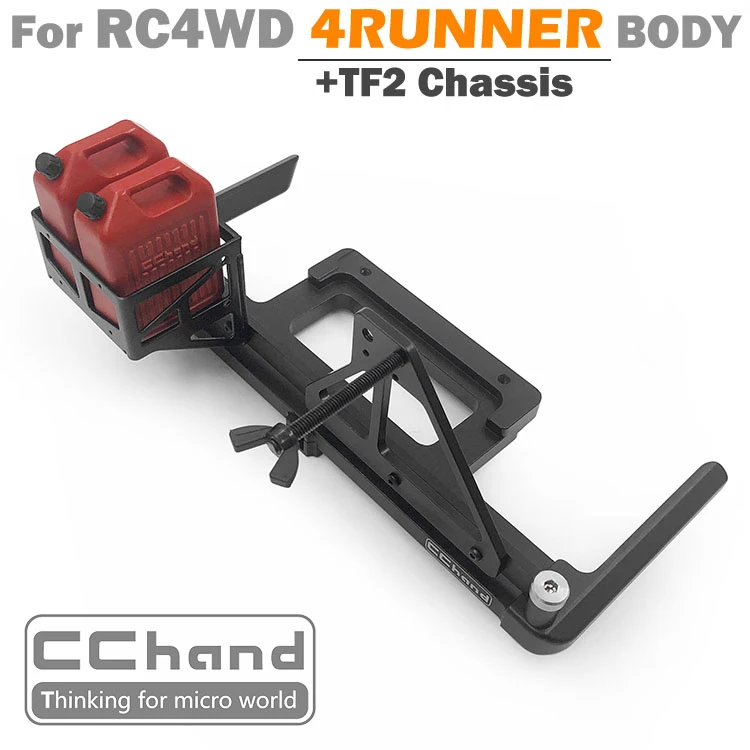 Metal Rear Solid Bumper +Spare Wheel Holder kit  for RC4WD TF2 4RUNNER  CChand parts