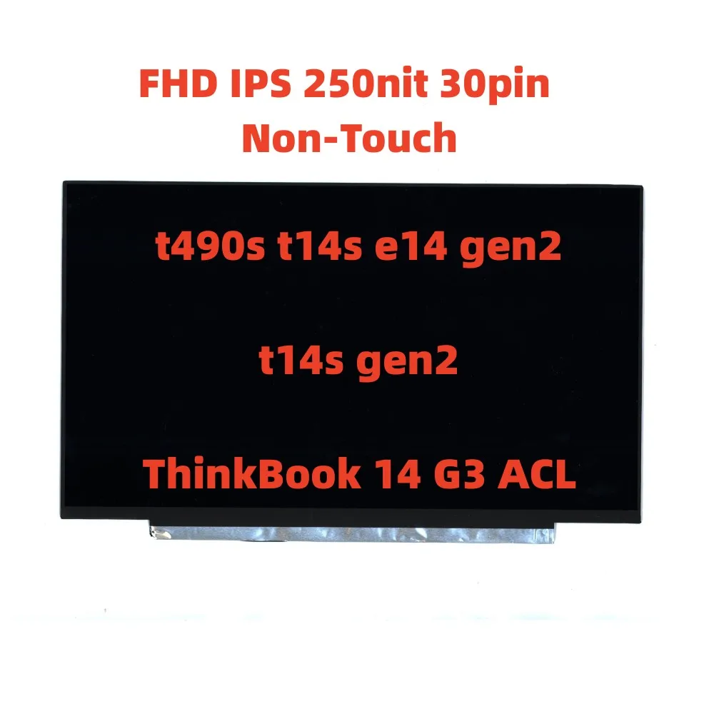 

ЖК-дисплей для Lenovo Thinkpad T490S t14s E14 Gen2 T14s Gen 2 ThinkBook 14 G3 ACL 14 дюймов FHD IPS, 02DA381