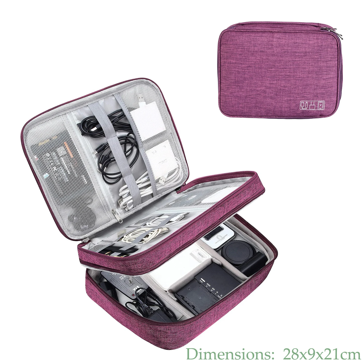 Draagbare reiskabel organizer case kabel opbergtas waterdichte digitale elektronische accessoires organizer voor USB-oplader plug