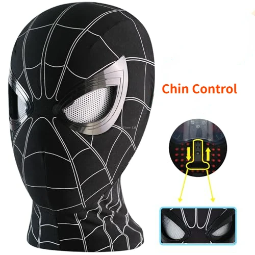 【新品未使用】スパイダーマンハイクオリティ マスク レプリカ黒 ブラック スパイダーマン スーパーヒーロー マスク ハロウィンマスク