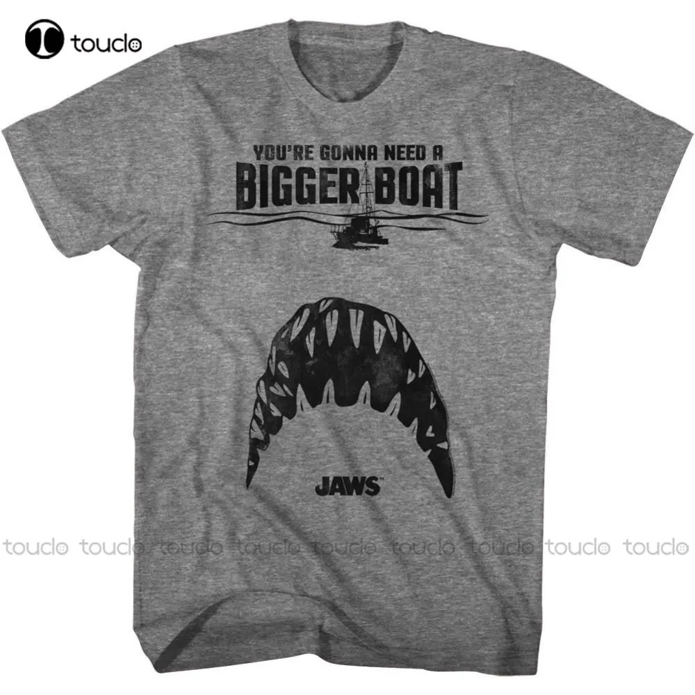 Brand New  Summer Mens Short Official Jaws Shark Teeth Need A Bigger Boat Men'S T-Shirt Cute T Shirts Xs-5Xl Unisex Aldult Teen