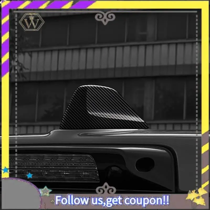 

ABXV-Shark Fin Roof Antenna Cover Decorative Trim For Dodge Ram TRX 2022 2023 2024 Accessories Matte Carbon Fiber