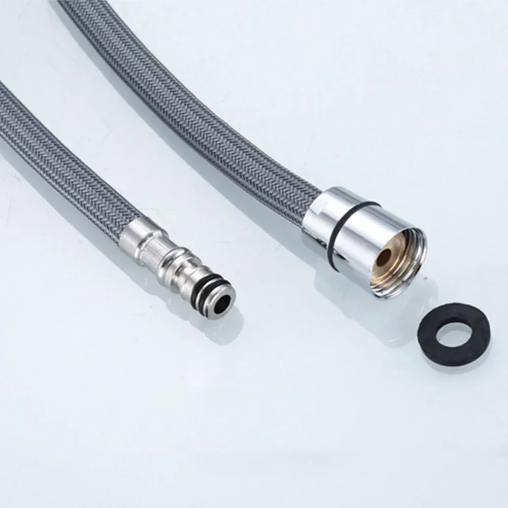 صنبور خرطوم مرنة قابل للسحب صنبور دش خرطوم الملحقات سحب للخارج والأسفل خرطوم صنبور المطبخ الحنفية بالوعة خرطوم مرفق