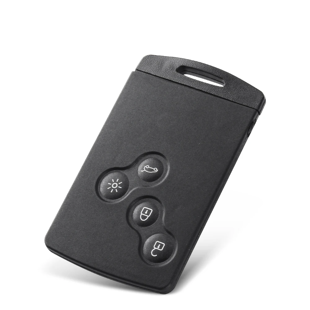 KEYYOU Smart Card Remote Car Key Case For Renault Clio Laguna Koleos Logan Megane 2 3 Scenic Original 4BTNS Insert Blade