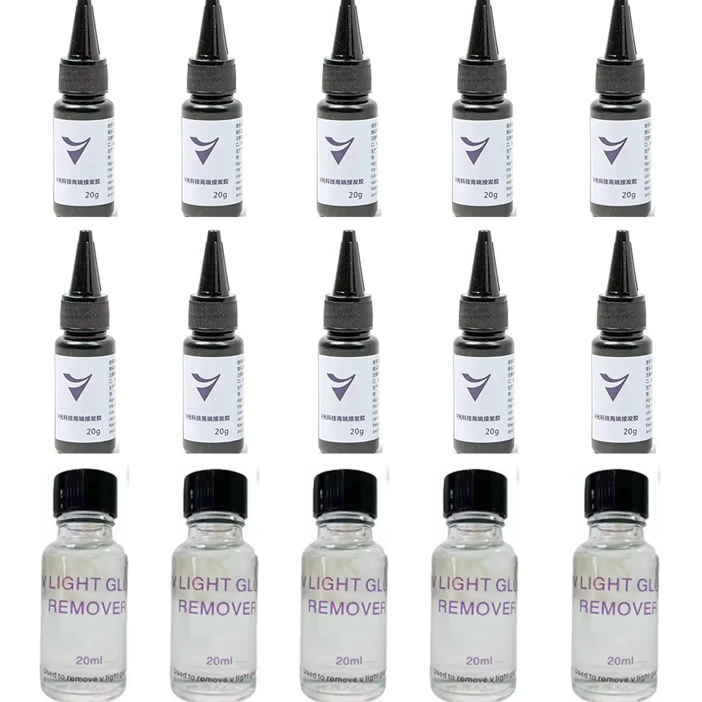 

Wholesale V-Light glue 20g for Tape hair extension tool professional V-Light Technology glue for Hair Extension Wig