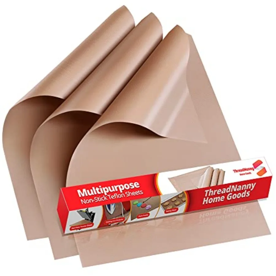 Teflon Sheets for Heat Press and Baking - Reusable PTFE Oven Liners, Premium Teflon Sheet for Baking - Heat Resistant Range Mat