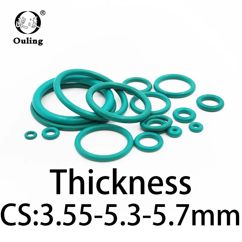 O-ring thickness 3.55/5.3/5.7mm CS fluororubber FKM sealing temperature resistant gasket rubber ring complete inspecifications.-