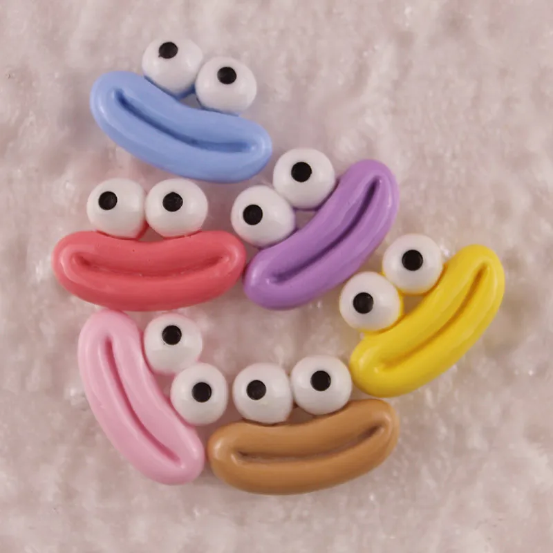 20Pcs Trumpet Cartoon Sausages Mouth Resin DIY Cream Glue  Shoes Hat Icebox Barrette Mobile Phone Case Scrapbook Flat Back Patch