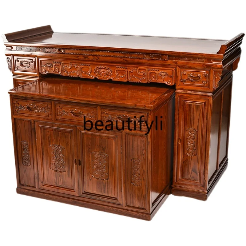 

Solid wood table incense cabinet casket