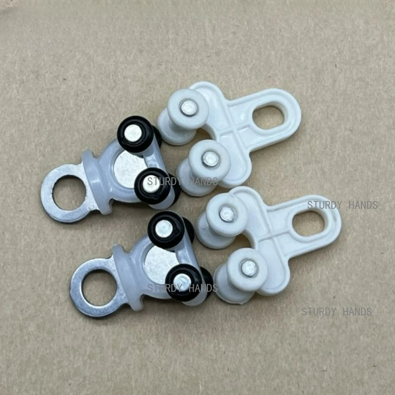 

30pcs stainless steel old-fashioned curtain track pulleys curtain pulleys straight track rollers hooks hardware accessories