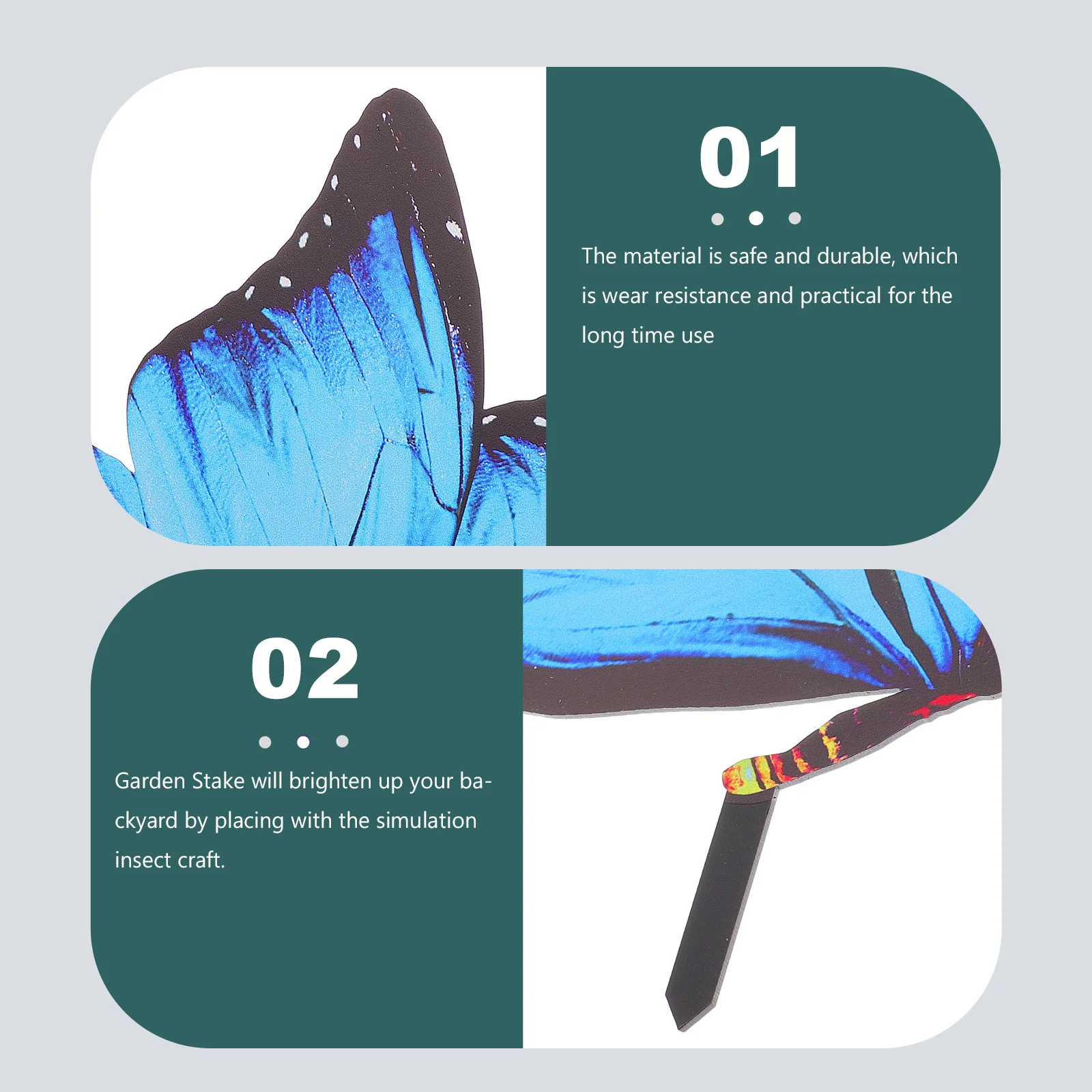 

Garden Butterflies Stake Decor Acrylic Yard Ornaments Outdoor Lawn Sign Butterflies Lawn Stake Garden Stakes Decorative Stakes