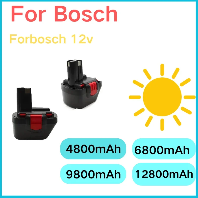 

Bosch 12V Rechargeable Ni-MH Power Tool Battery 4800MAH~12800MAH BAT043 D70745 PSR12 GSB12 GSR12 BAT038 BAT045 BAT040