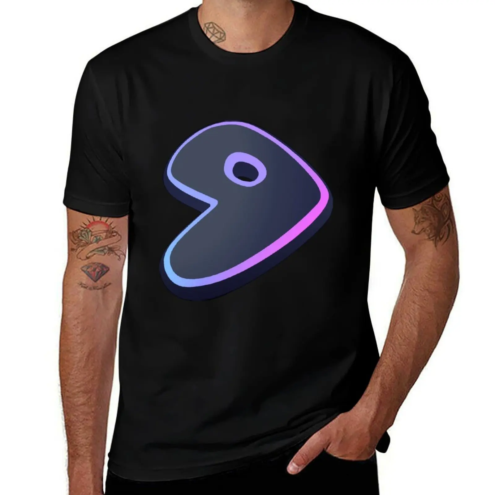 

Dark Mode Gentoo Linux Logo ~ Technology T-Shirt sublime designer shirts man t shirt luxury t-shirt black t shirts for men