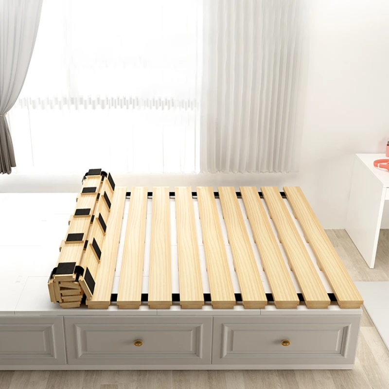 Solid wood bed board hard plank mattress sheet waist protection  tatami mat rib frame folding board wooden strip floor bed frame